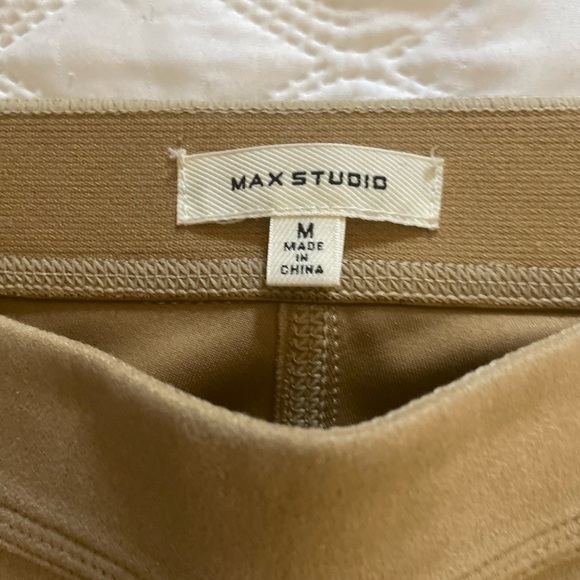 Max Studio Tan Faux Suede Leggings Size M - Picture 11 of 13